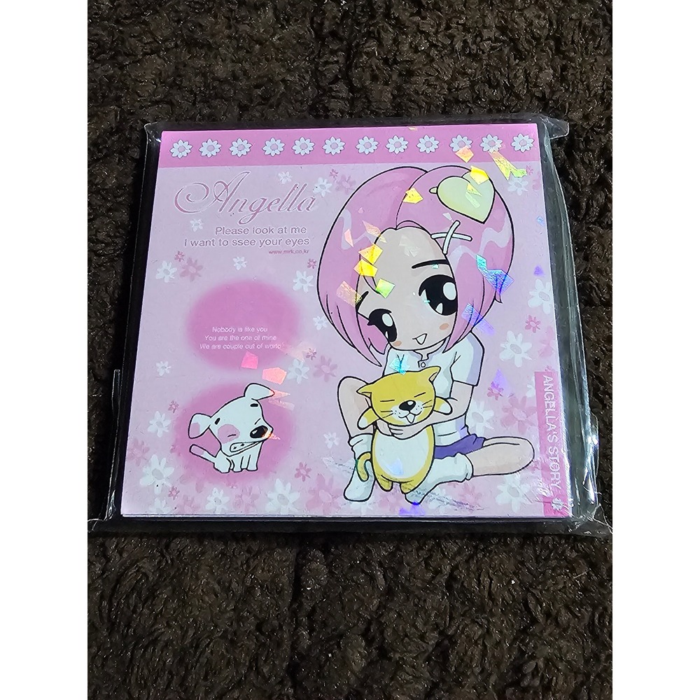 Vintage Y2K Mr.K Angella Memo Pad Holographic Retro Korean Stationery Rare NOS